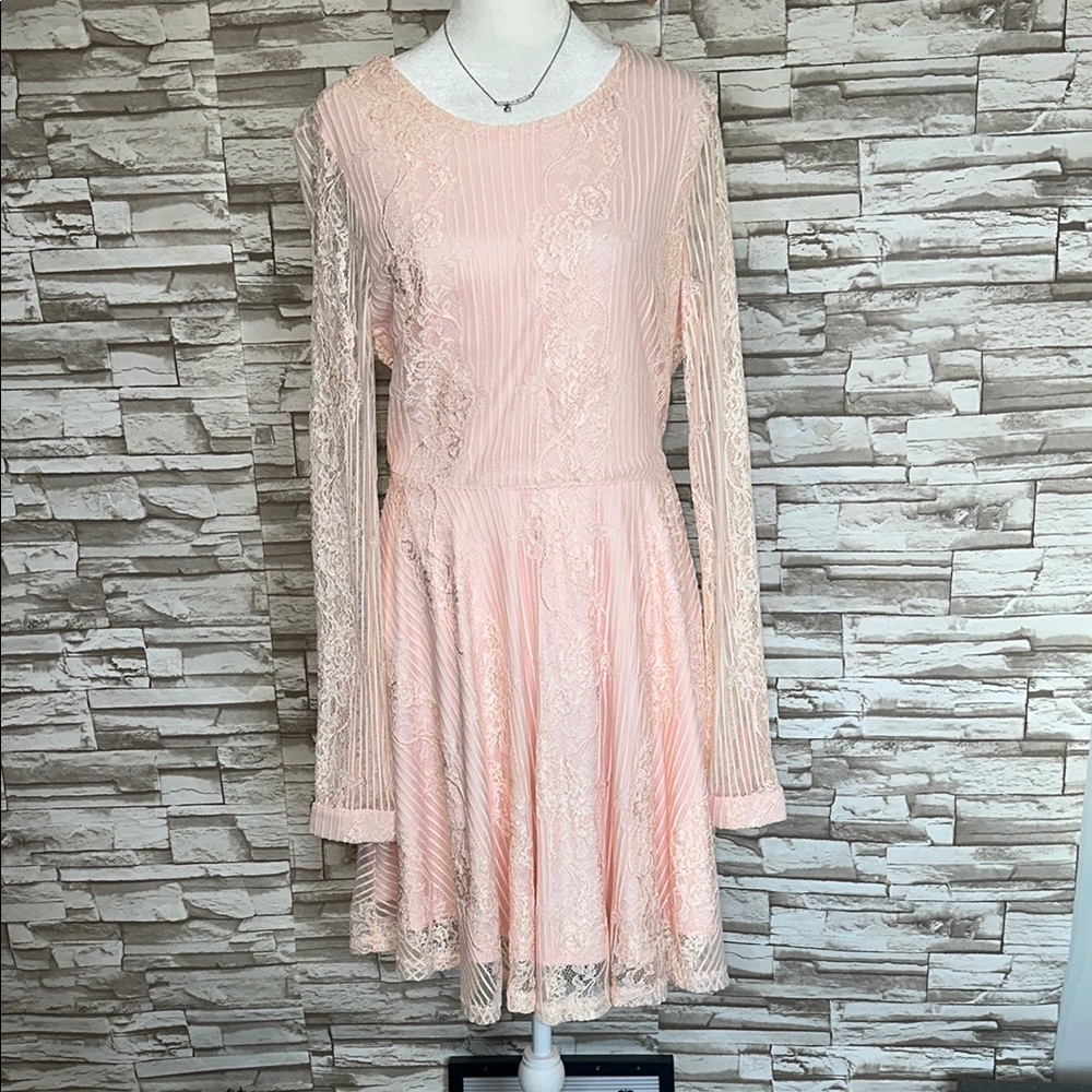 L’ATISTE Large Elegant Pink Lace Dress